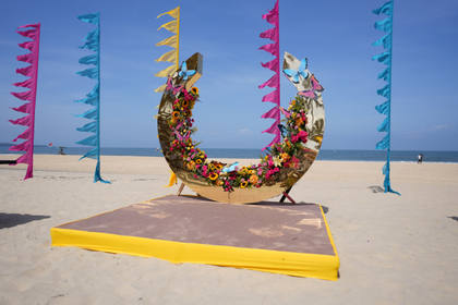 Photo-op and Floral detail — Mehendi decor — St. Regis
